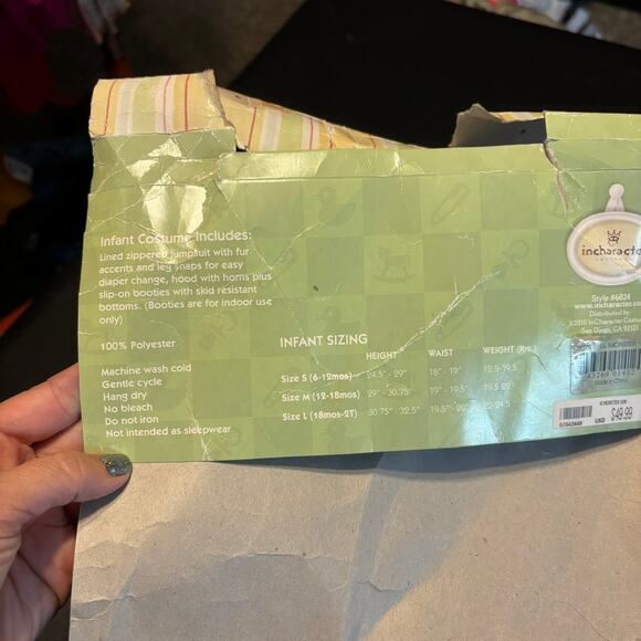 In Character Lil’ Monster Infant Costume 12-18M Baby Halloween Outfit Blue - Picture 6 of 6